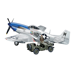 Para armar combo avion P-51D Mustang & Jeep 1/48