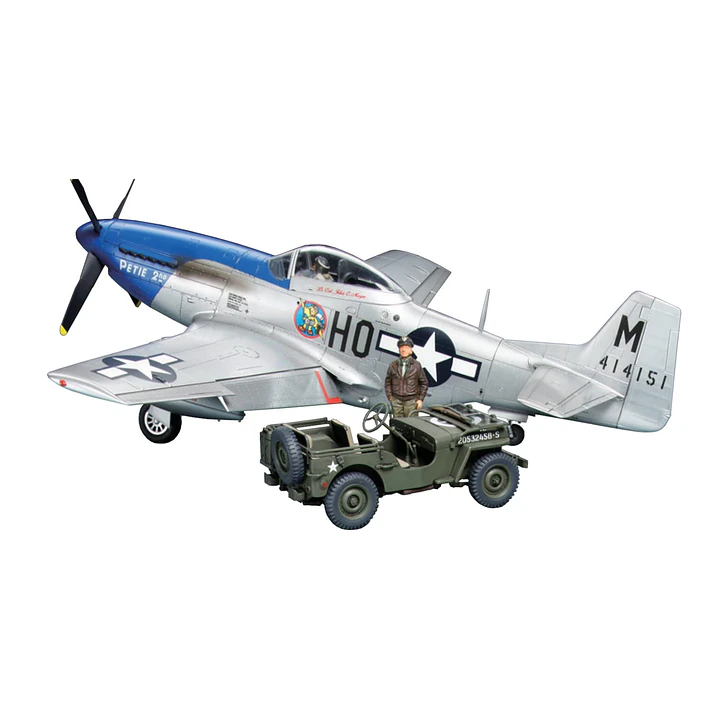 Para armar combo avion P-51D Mustang & Jeep 1/48 1