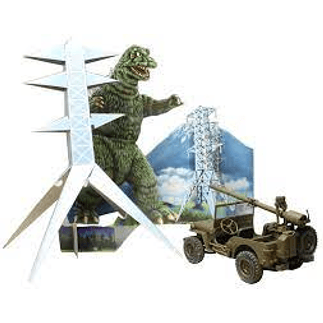 Carro para armar  Godzilla Jeep  Willys Ejército 1/25