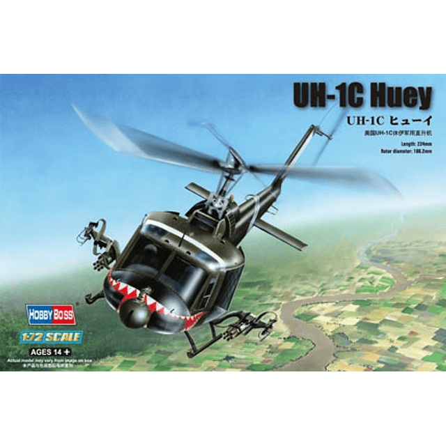 Para armar helicoptero UH-1C "Huey" 1/72.