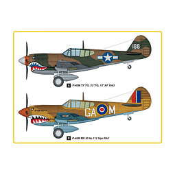 Para armar P-40M Kitty Hawk Fighter.1/48.
