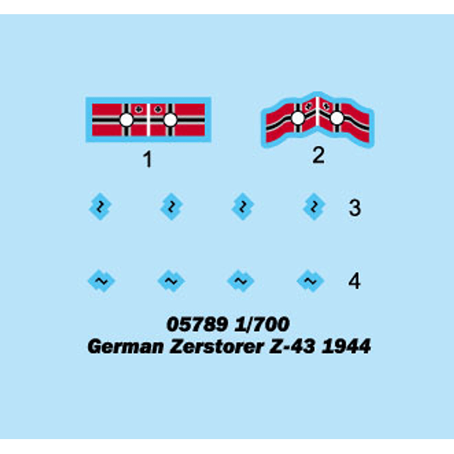 Barco para Armar German Zerst?Rser Z-43-1944.1/700.