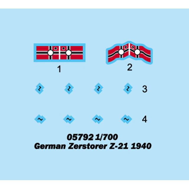 Barco para Armar German Zerstorser Z-21 1940.1/700.
