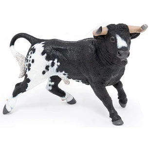Animal Colección  Toro Español Negro Y Blanco