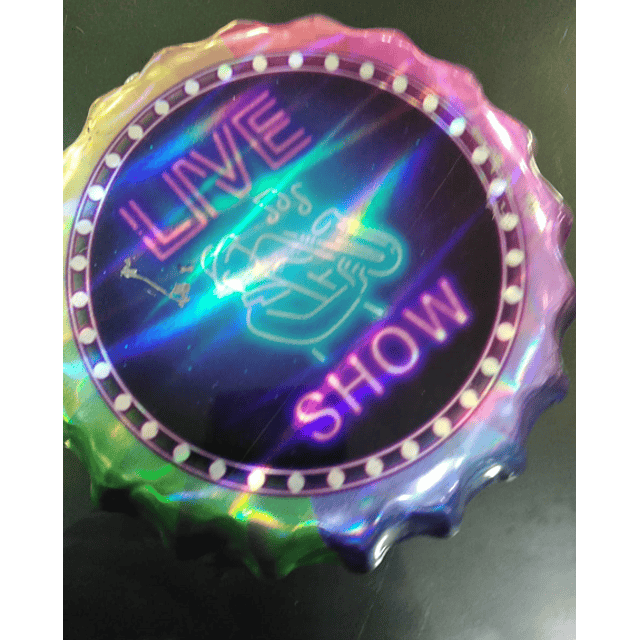  Placa Decorativa Live Show18Cm