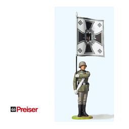 Figura de colección soldado alemán con bandera 1/25