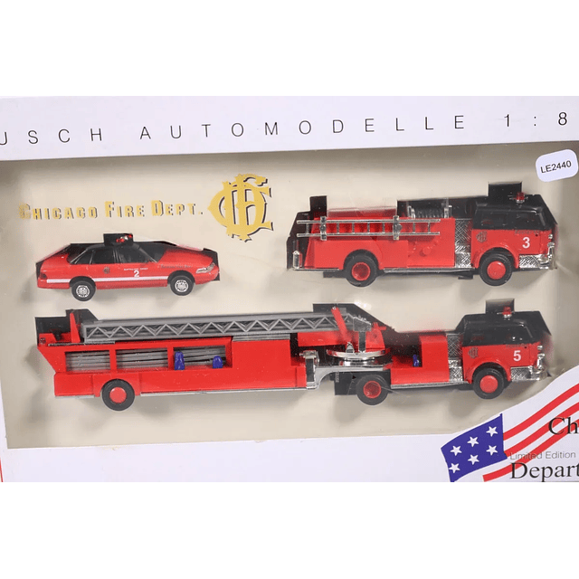 Carro Colección  set bomberos de Chicago 1/87 ho h0