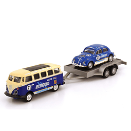 Carro Colección  Set VW racing: microbus VW T1 + VW escarabajo 1/87 ho h0
