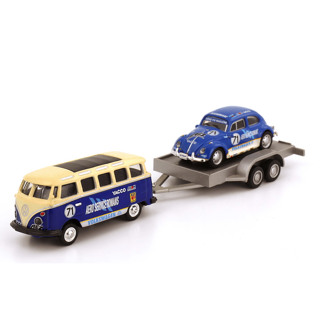 Carro Colección  Set VW racing: microbus VW T1 + VW escarabajo 1/87 ho h0