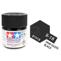  X 18 Semi Gloss Black 23Ml