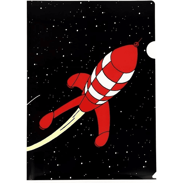 A4 Plastic Folder The Adventures of Tintin The Lunar Red Rocket 