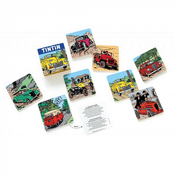 Set of 8 collectible coasters Moulinsart Tintin, cars .