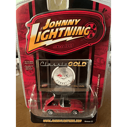 Carro Colección 1958 RED CORVETTE LIMITED ED. JOHNNY LIGHTNING CLASSIC GOLD 1/64 SCALE MINT