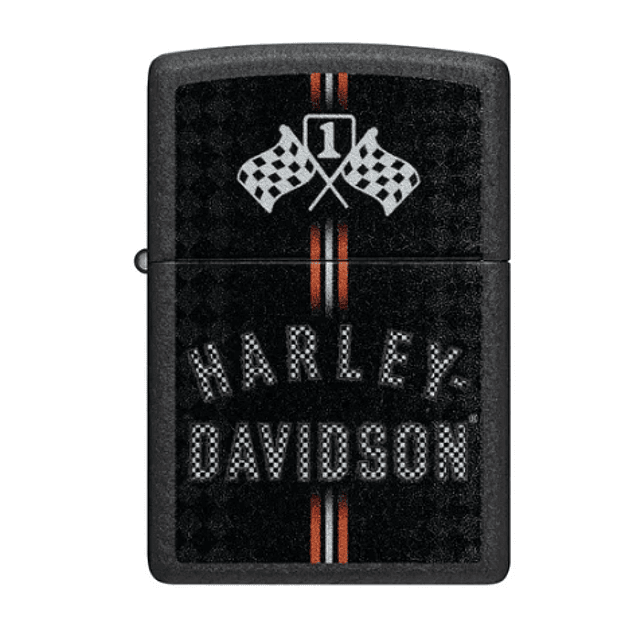  Enc Zippo Harley Davidson Negro