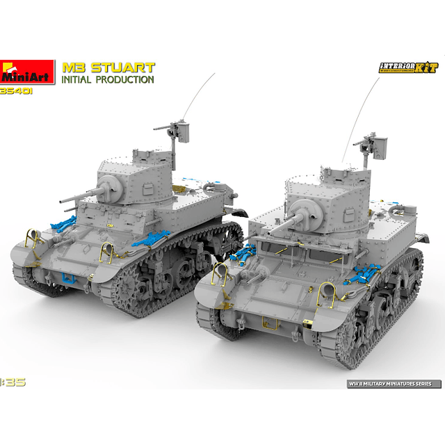 Para armar M3 Stuart Initial Prod Interior1/35