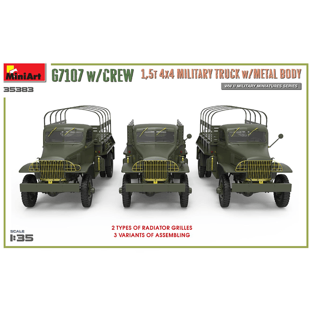 Para armar G7107 W/Crew1.5T 4X4 Cargotruck1/35