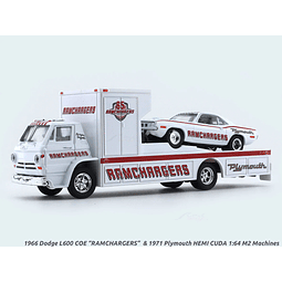  Colección  1966 Dodge L600Coe&1971 Plymount 1/64