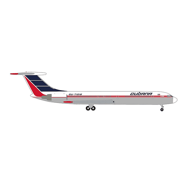 Avión Colección  Cubana De Avia Ilyushin Il-62M1/500