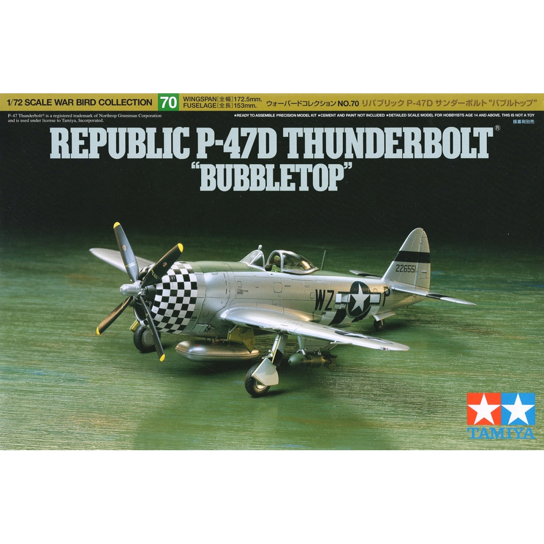 Para armar P-47D Thunderbolt Bubbletop 1/72 2
