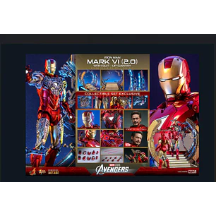 Figura Colección  Iron Man Mark V $ Gantry Set1/6