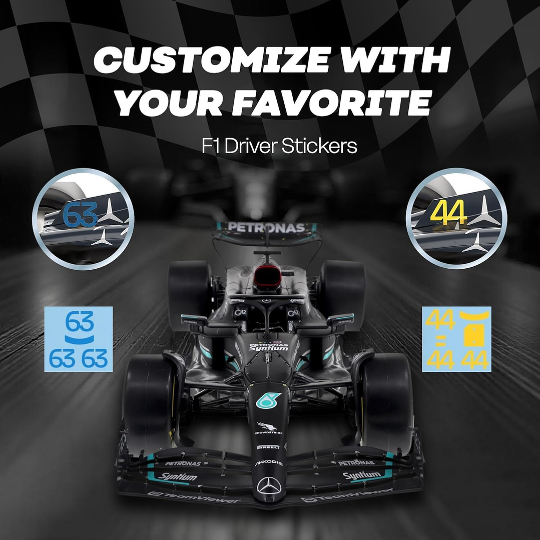 Vehículo para Armar Model Kit Racing F1 Amg W14 E 1/18 4