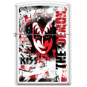  Enc Zippo Kiss Demon Blanco