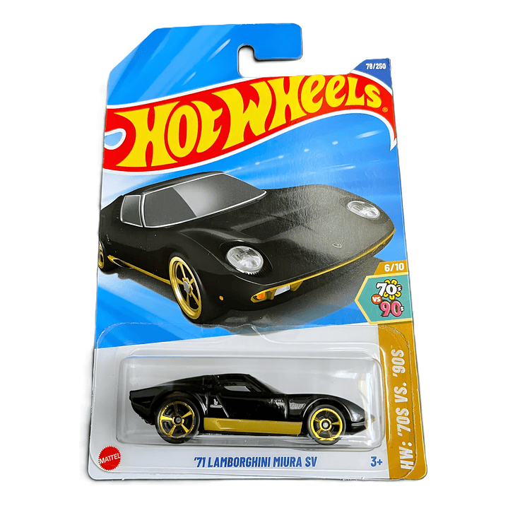 Carro Colección  71 Lamborghini Miura Sv Negro1/64 1