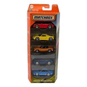 Carro Colección  Set  5 Carros Porsche Heroes  1/64