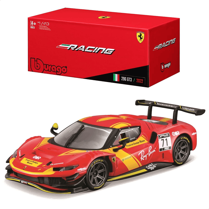Carro Colección  Ferrari 296-Gt3 1/43 1