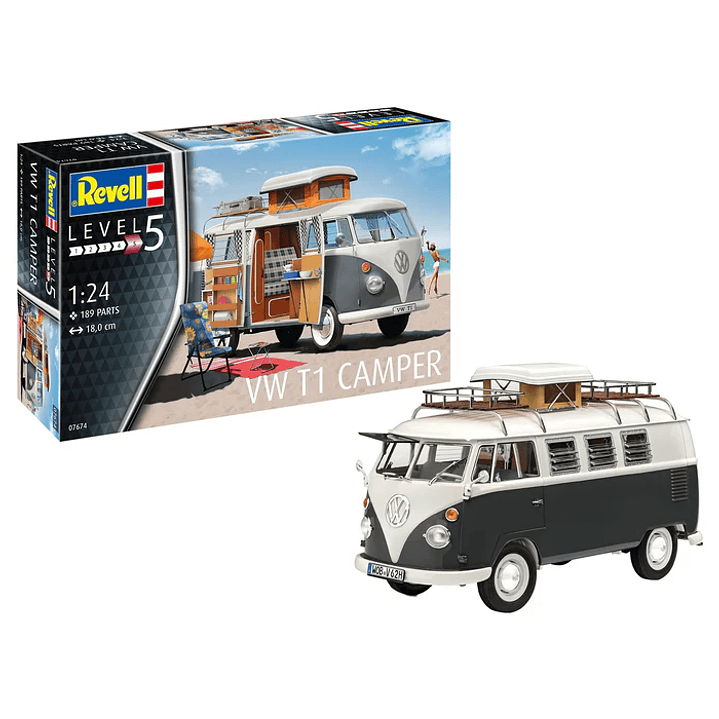 Para armar Vw T1 Camper Revell 1/24 1