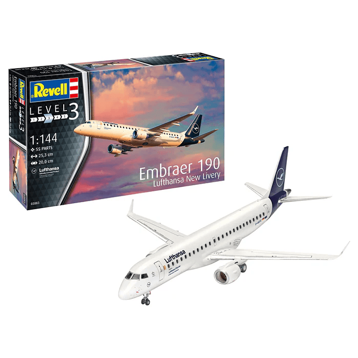 Para armar Embraer  190 Lufthansa new liivery 1/144 1