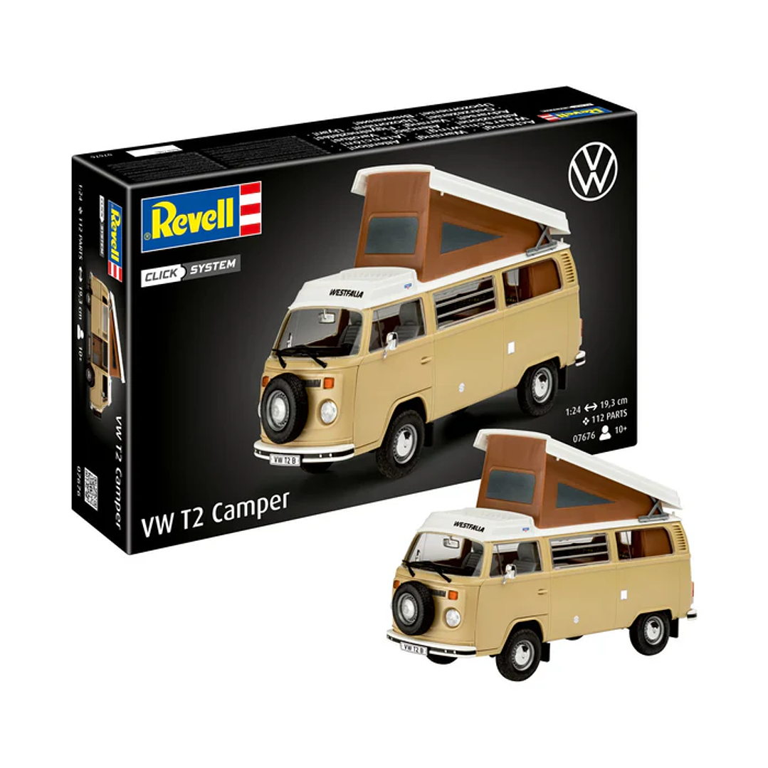 Vehículo para Armar Vw T2 Camper (Easy-Click) 1/24 1