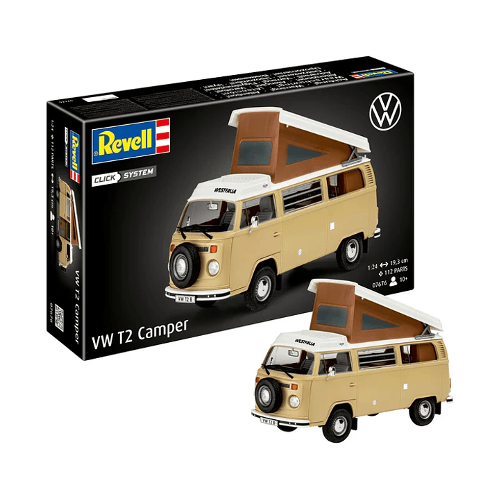 Vehículo para Armar Vw T2 Camper (Easy-Click) 1/24 1