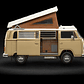 Vehículo para Armar Vw T2 Camper (Easy-Click) 1/24 - Miniatura 2