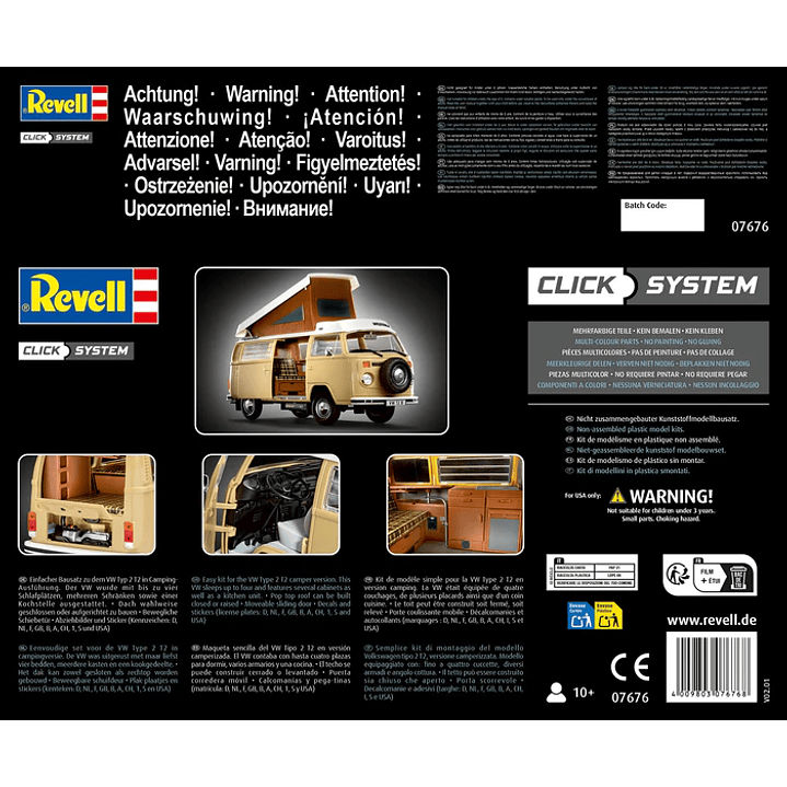 Vehículo para Armar Vw T2 Camper (Easy-Click) 1/24 16