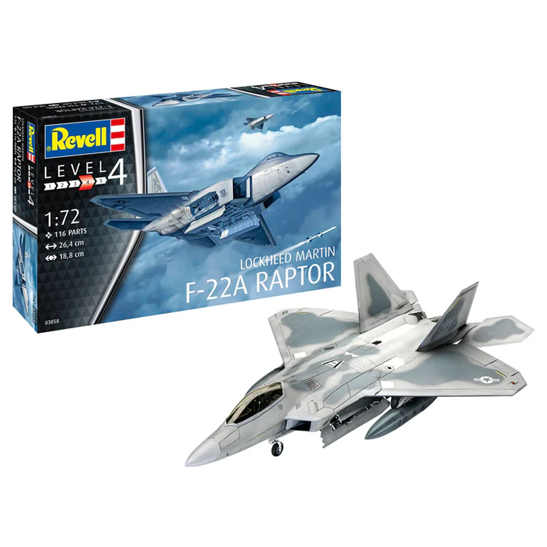 Para armar Lockheed Martin F-22A Raptor 1/72 1