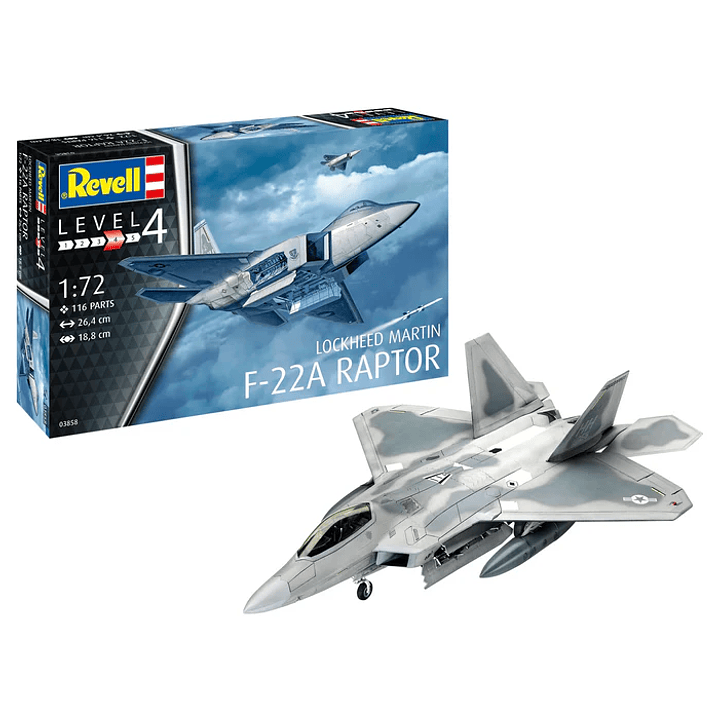 Para armar Lockheed Martin F-22A Raptor 1/72 1