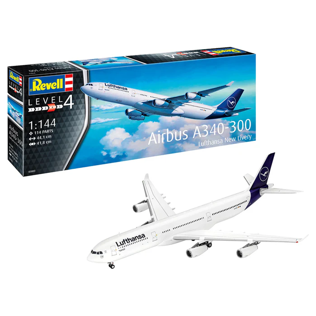 Para armar Airbus A340-300Lufthansa New  Livery 1/144 1