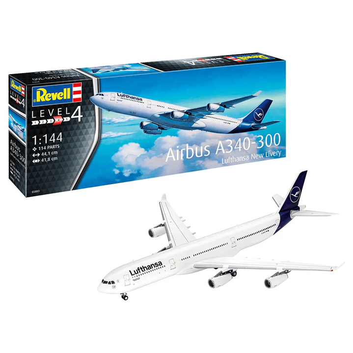 Para armar Airbus A340-300Lufthansa New  Livery 1/144 1