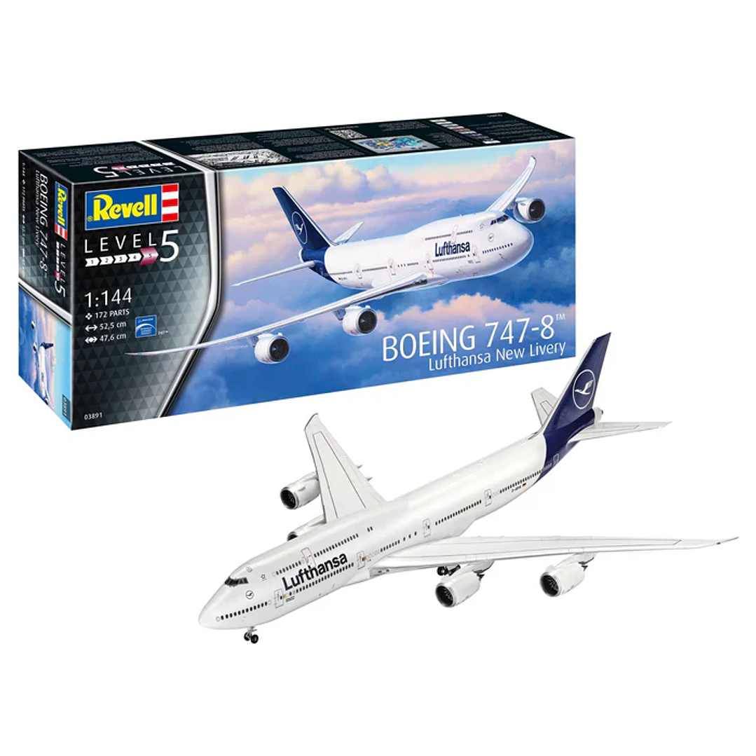 Para armar Boeing 747-8 Lufthansa New Livery 1/144 1