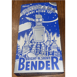 Figura Colección Futurama Bender Bright N Shiny Tin Wind up Robot Rocket USA MPN 603