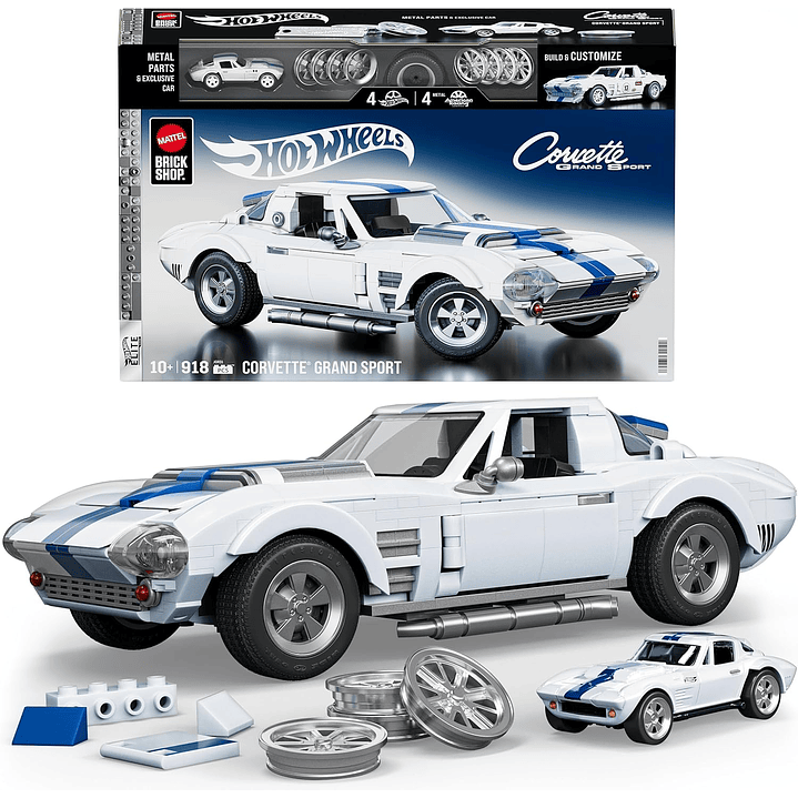 Para armar Mattel  Brick Shop Corvette Hot Wheels 1