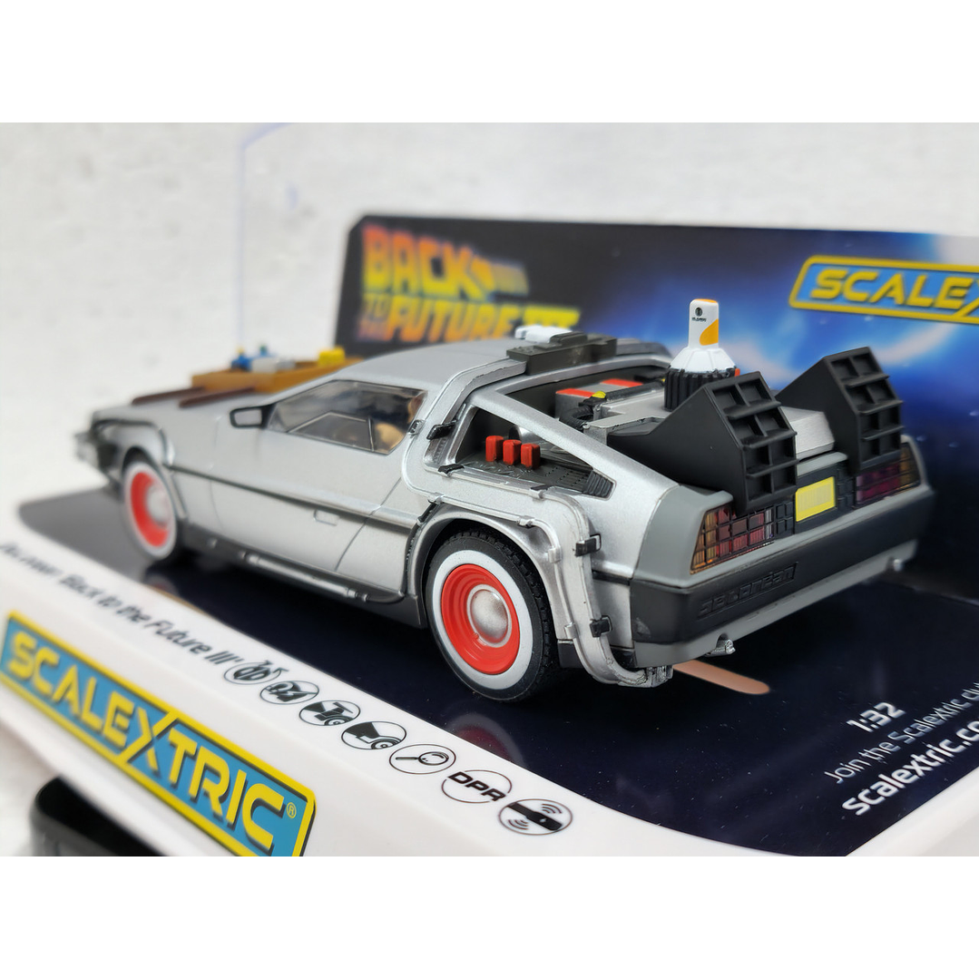  C4307 Scalextric DeLorean - Back to the Future III Time Machine 1:32 Slot Car *DPR* 2