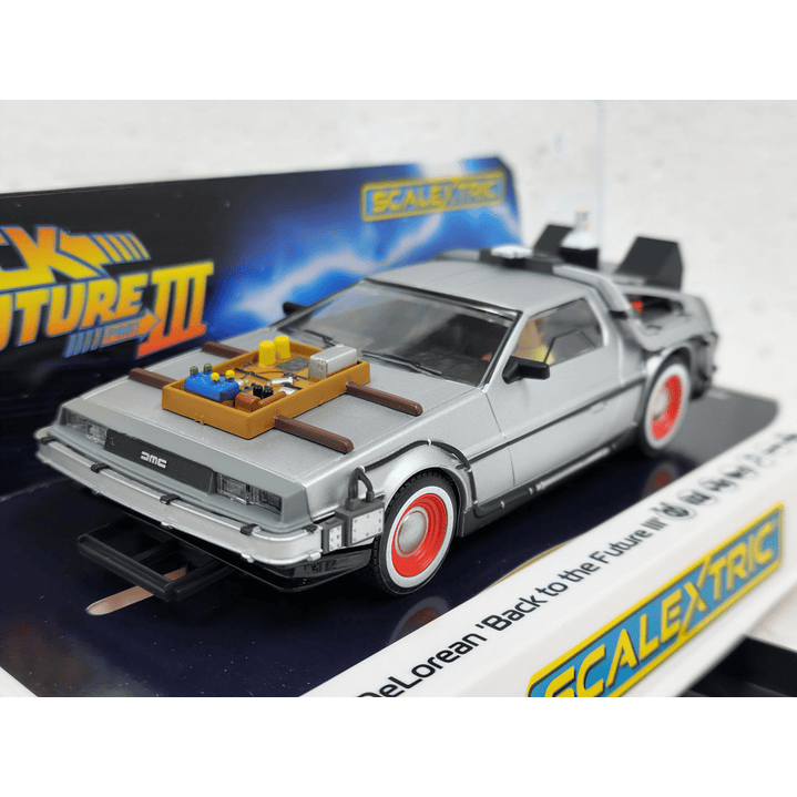  C4307 Scalextric DeLorean - Back to the Future III Time Machine 1:32 Slot Car *DPR* 4