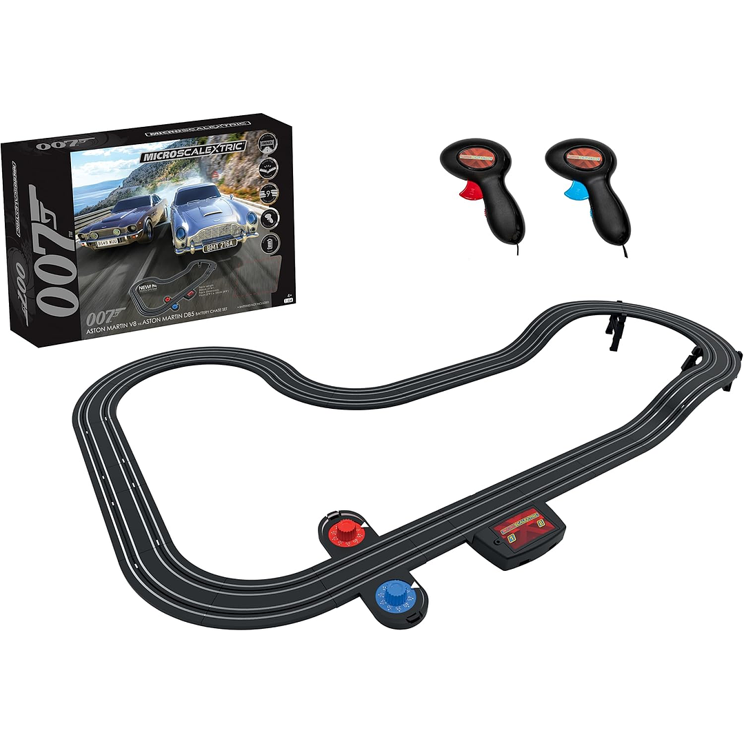  G1171M Micro Scalextric James Bond 007 Race Set - DB5 vs V8 4