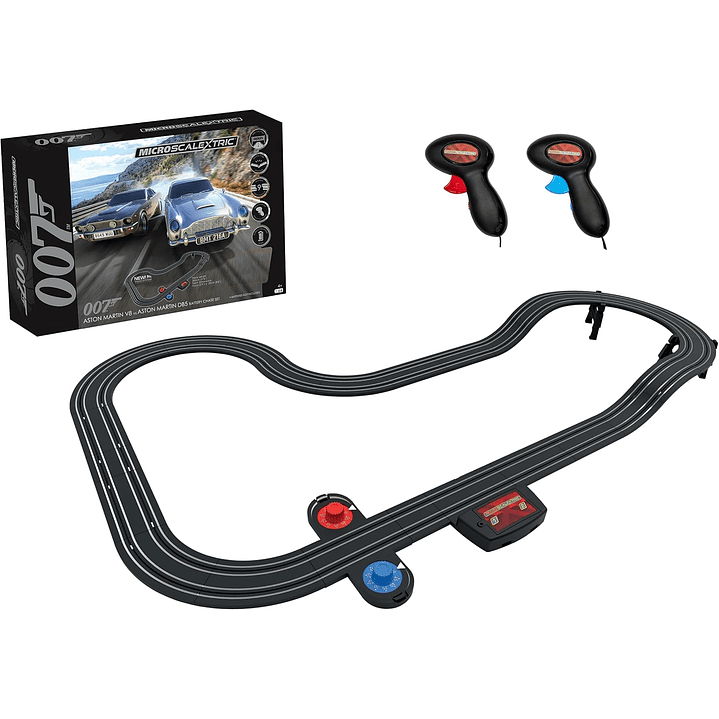  G1171M Micro Scalextric James Bond 007 Race Set - DB5 vs V8 4