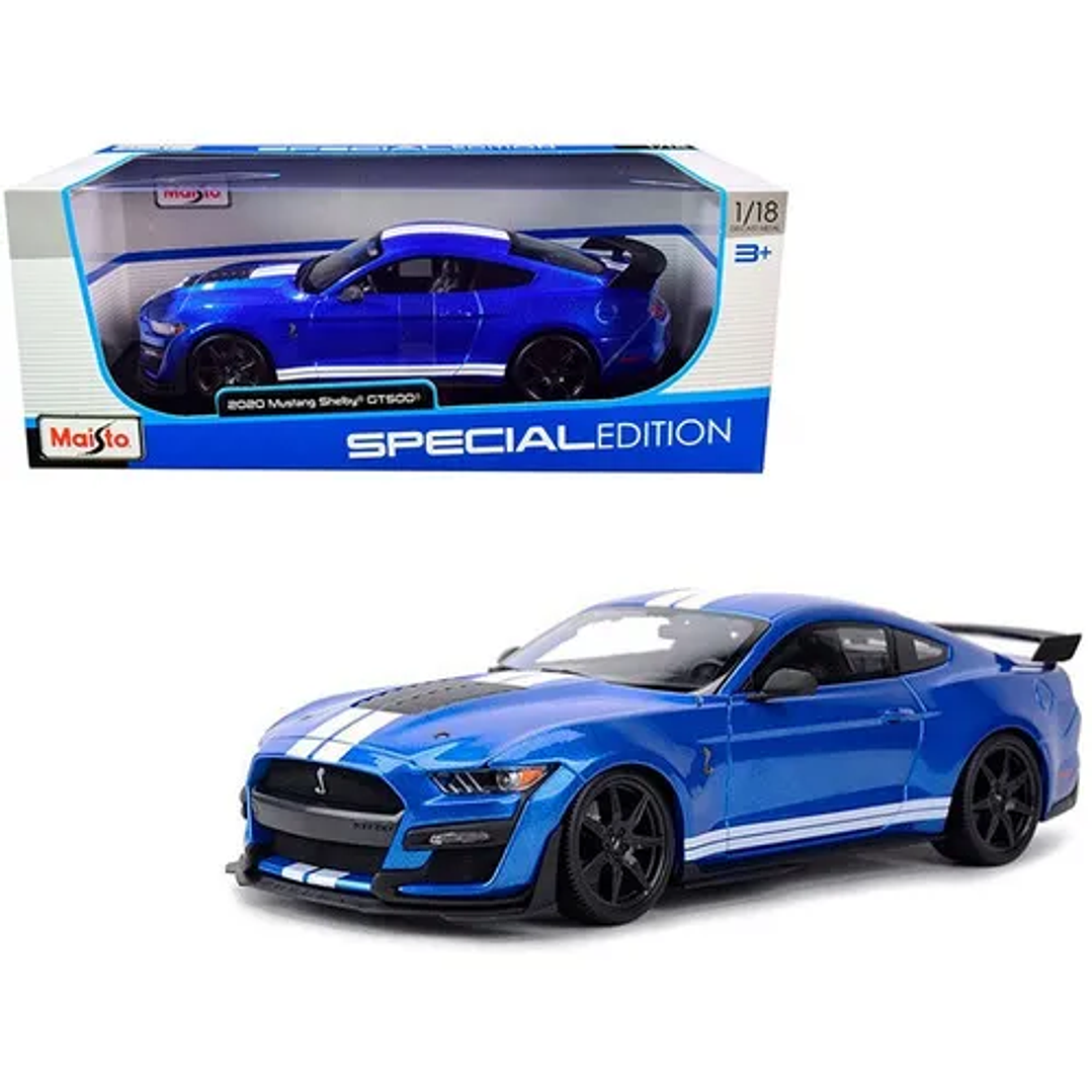 Carro Colección  2020 Mustang Shelby Gt500 Azul1/18 1