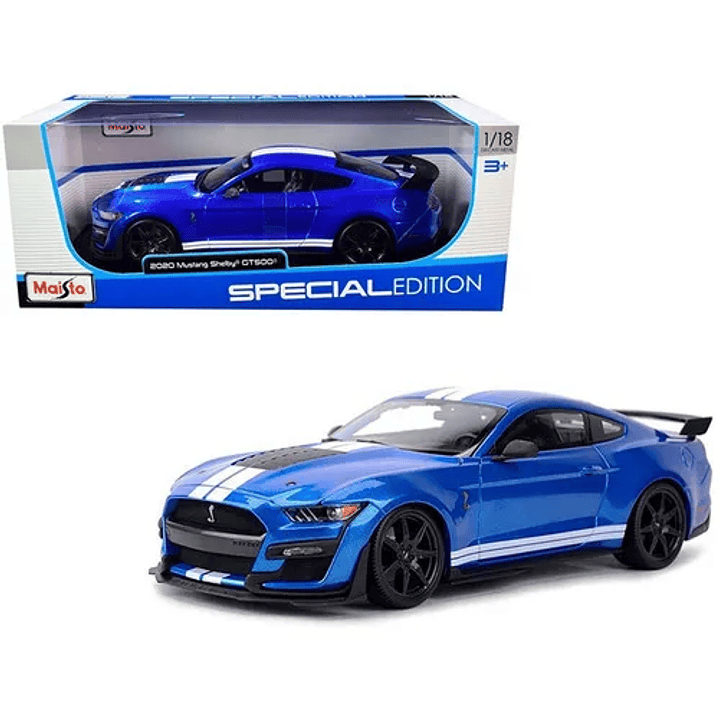 Carro Colección  2020 Mustang Shelby Gt500 Azul1/18 1