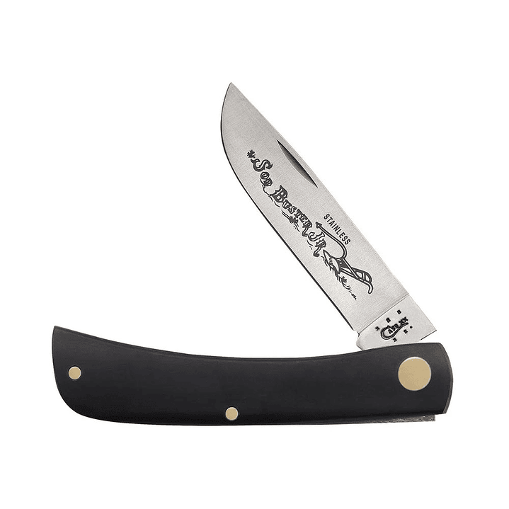  Navaja Case Negra Smooth Sod Buster 1