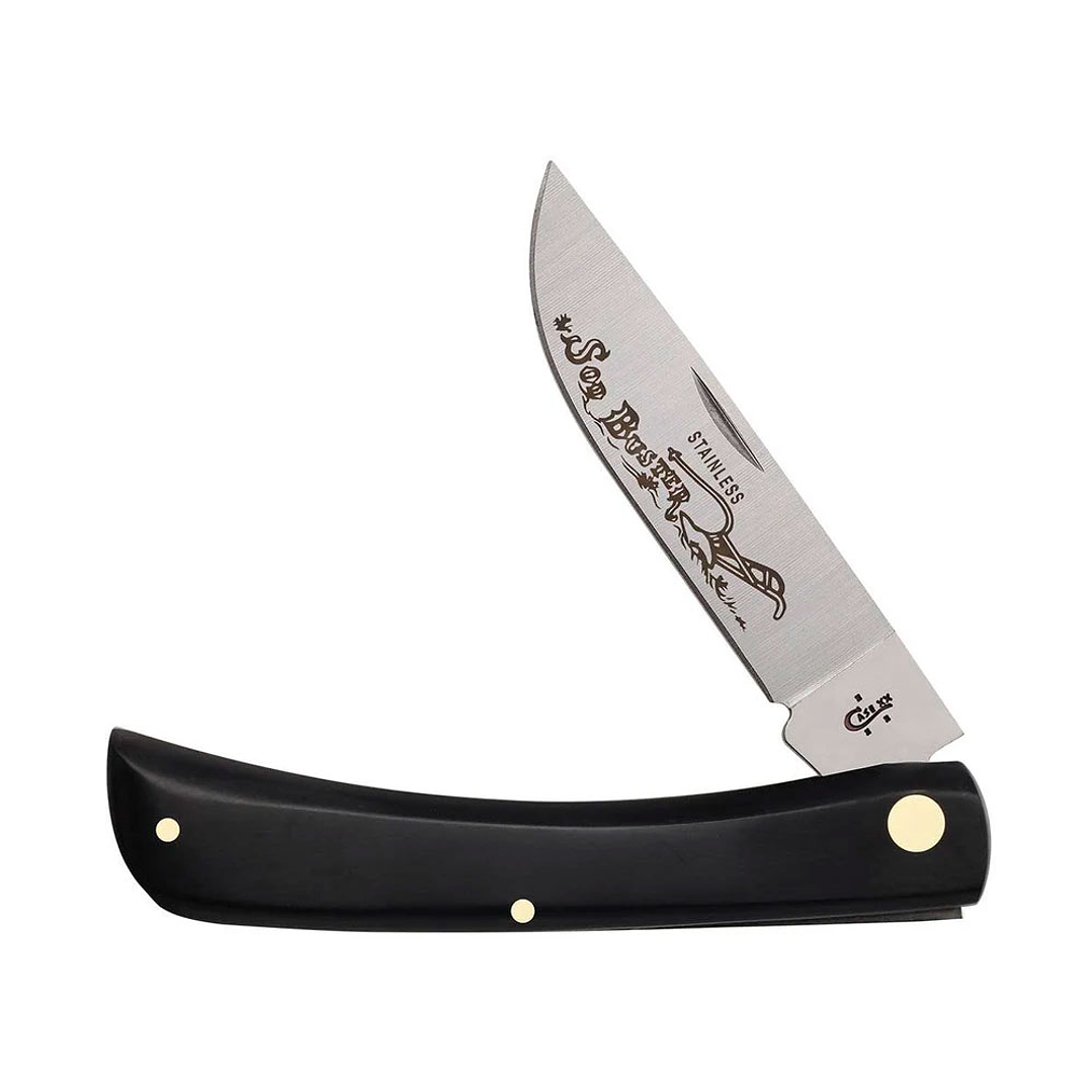  Navaja Case Negra Smooth Sod Buster 1